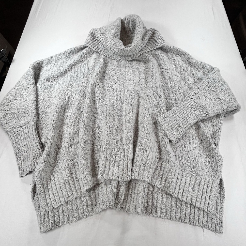 Kaisley Anthropologie Turtleneck M Sweater Women's Gray Knit Wool Pullover Soft